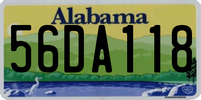 AL license plate 56DA118