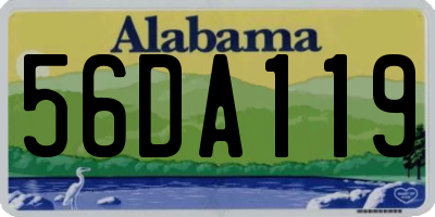 AL license plate 56DA119