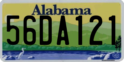 AL license plate 56DA121