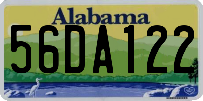 AL license plate 56DA122