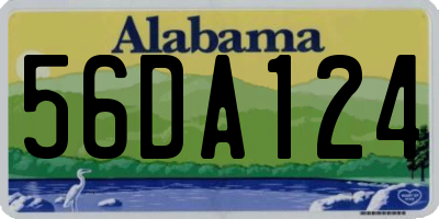 AL license plate 56DA124
