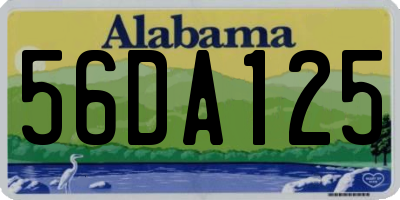 AL license plate 56DA125