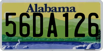 AL license plate 56DA126