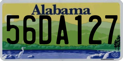 AL license plate 56DA127