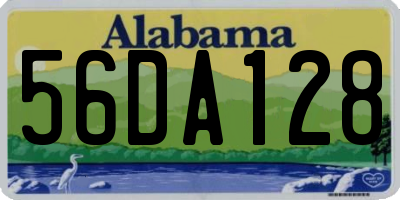 AL license plate 56DA128