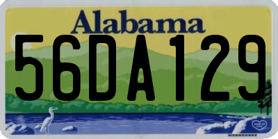 AL license plate 56DA129