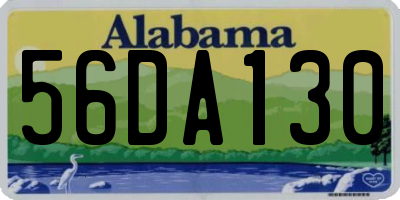 AL license plate 56DA130