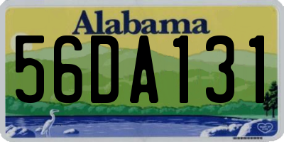 AL license plate 56DA131