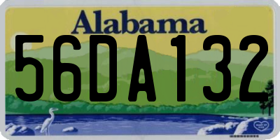 AL license plate 56DA132