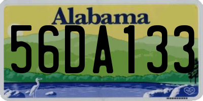 AL license plate 56DA133