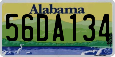 AL license plate 56DA134