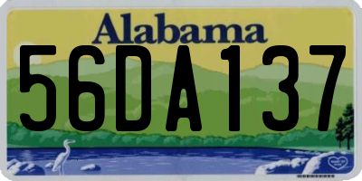 AL license plate 56DA137