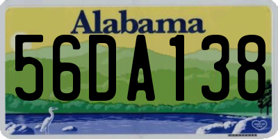 AL license plate 56DA138