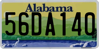 AL license plate 56DA140