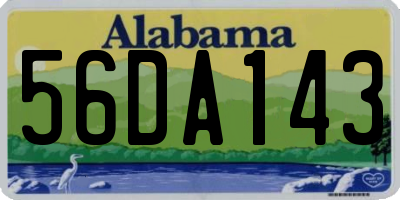 AL license plate 56DA143