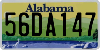 AL license plate 56DA147