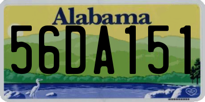 AL license plate 56DA151