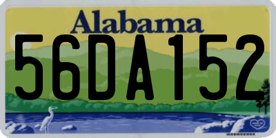 AL license plate 56DA152