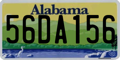 AL license plate 56DA156