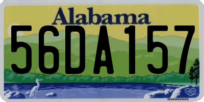 AL license plate 56DA157