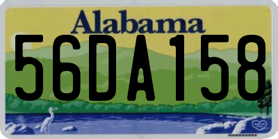 AL license plate 56DA158