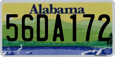 AL license plate 56DA172