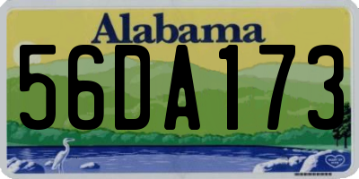AL license plate 56DA173