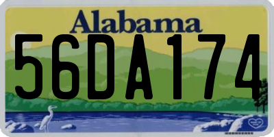 AL license plate 56DA174