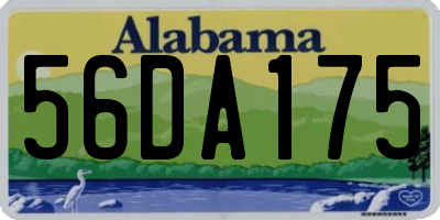 AL license plate 56DA175