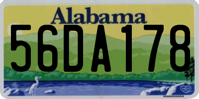 AL license plate 56DA178