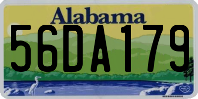 AL license plate 56DA179