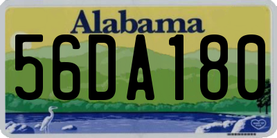 AL license plate 56DA180
