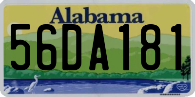 AL license plate 56DA181