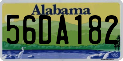 AL license plate 56DA182