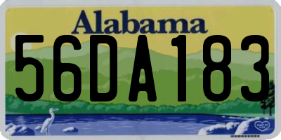 AL license plate 56DA183
