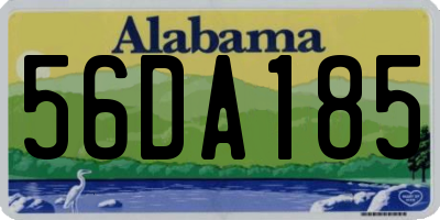 AL license plate 56DA185