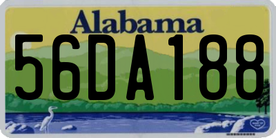 AL license plate 56DA188