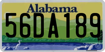 AL license plate 56DA189