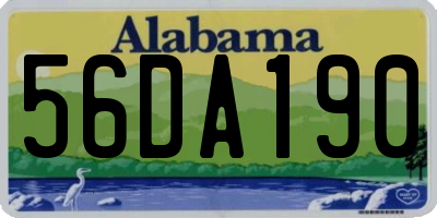 AL license plate 56DA190