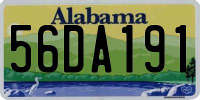 AL license plate 56DA191