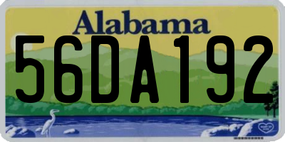 AL license plate 56DA192