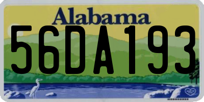 AL license plate 56DA193