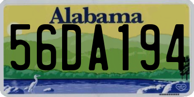 AL license plate 56DA194