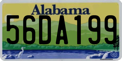 AL license plate 56DA199
