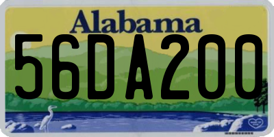 AL license plate 56DA200