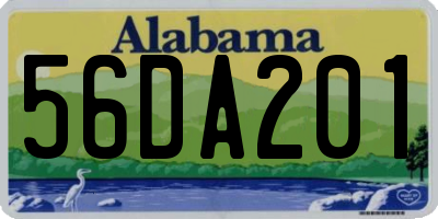 AL license plate 56DA201