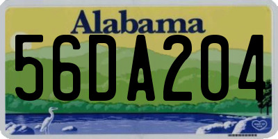 AL license plate 56DA204