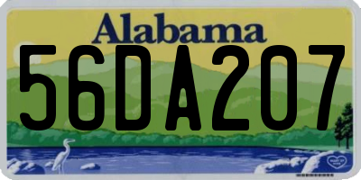 AL license plate 56DA207