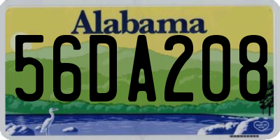 AL license plate 56DA208