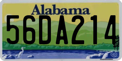 AL license plate 56DA214